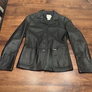 Faconnable Women’s Leather Jacket size XS, made in Italy